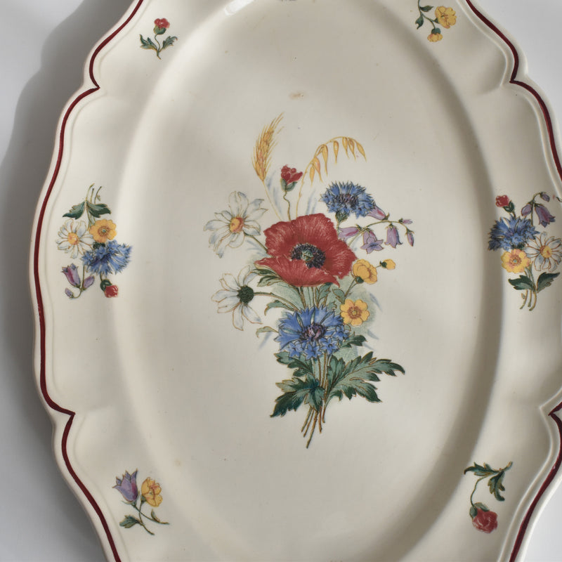 Vintage Oval Plate, Digoin & Sarreguemines, Agreste