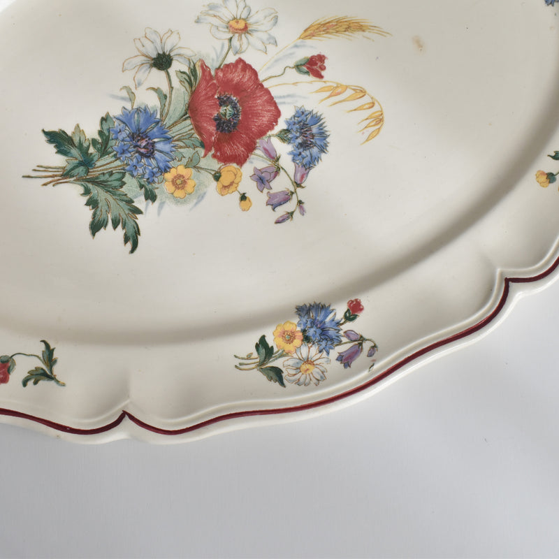 Vintage Oval Plate, Digoin & Sarreguemines, Agreste