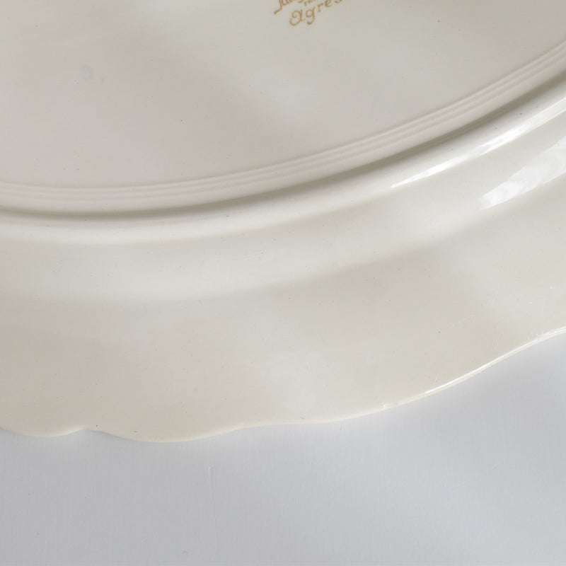 Vintage Oval Plate, Digoin & Sarreguemines, Agreste