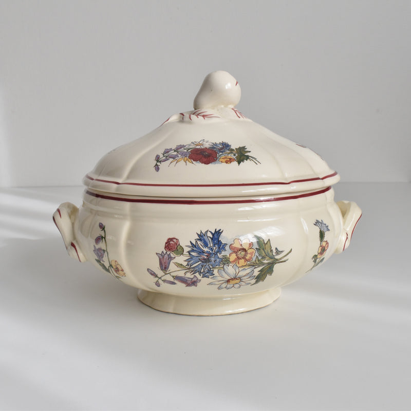 Vintage Small Soup Tureen (Vegetable Dish) Digoin & Sarreguemines Agreste