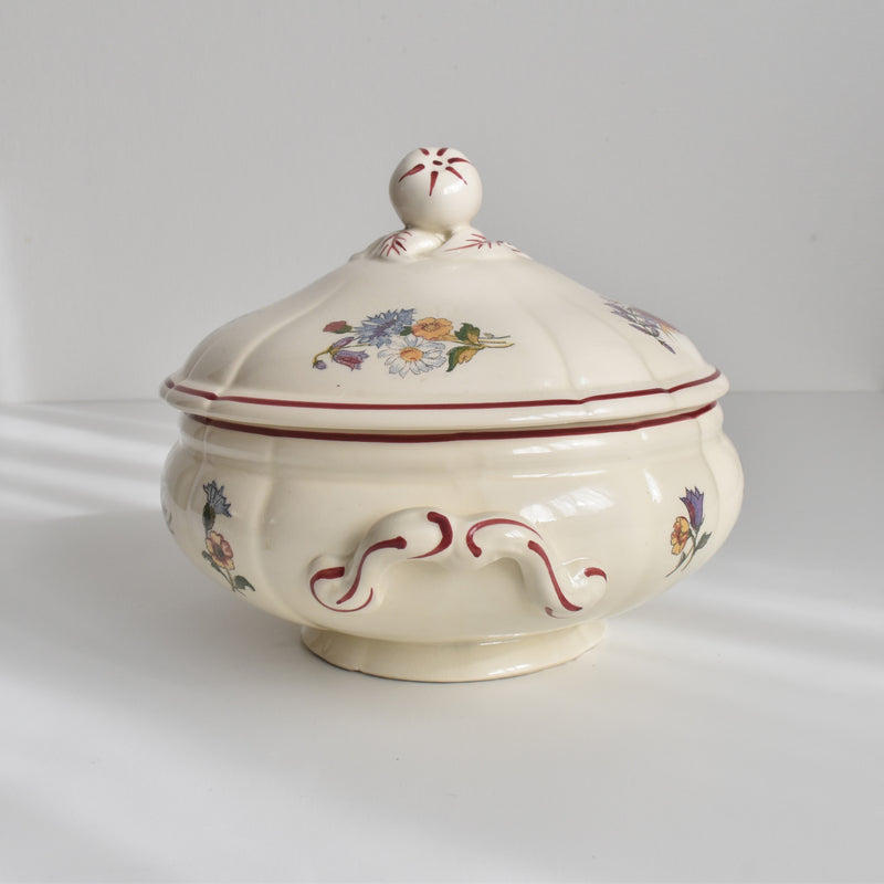 Vintage Small Soup Tureen (Vegetable Dish) Digoin & Sarreguemines Agreste