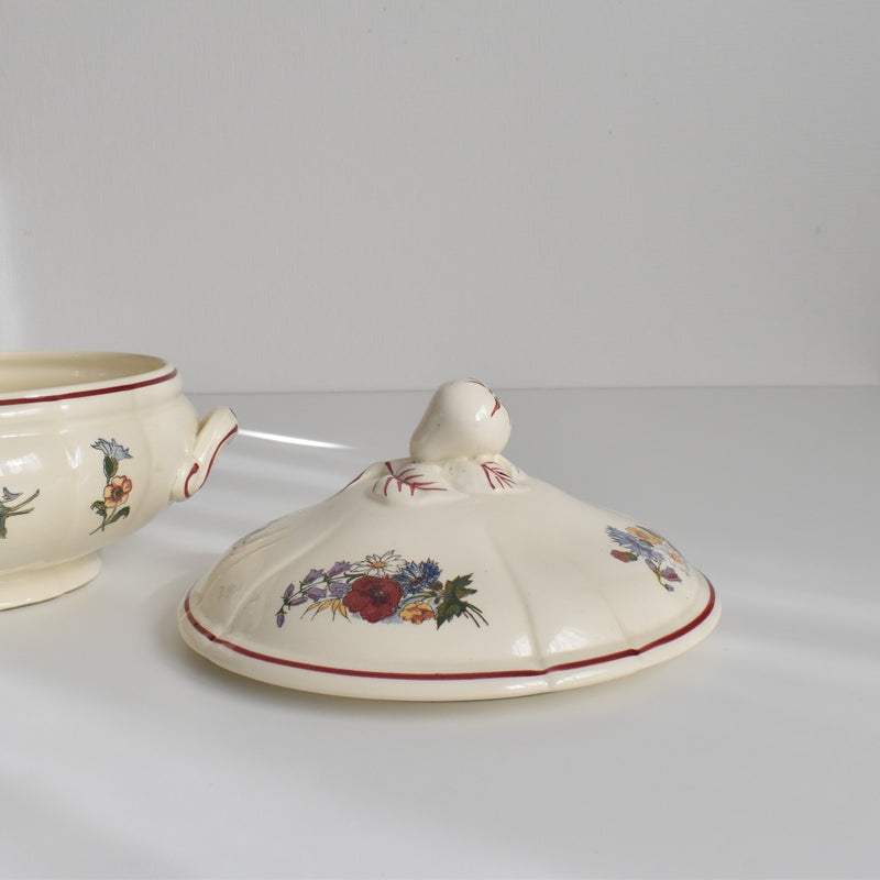 Vintage Small Soup Tureen (Vegetable Dish) Digoin & Sarreguemines Agreste