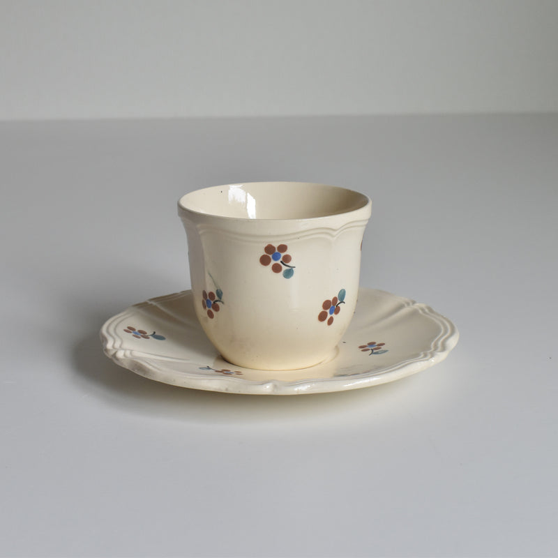Vintage Cup & Saucer Digoin & Sarreguemines Arromanches 9210 A