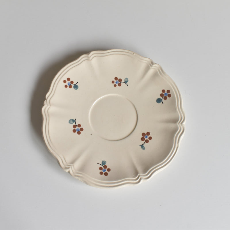 Vintage Cup & Saucer Digoin & Sarreguemines Arromanches 9210 A