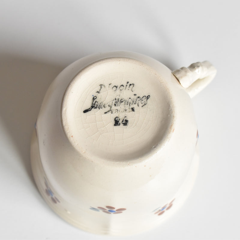 Vintage Cup & Saucer Digoin & Sarreguemines Arromanches 9210 B