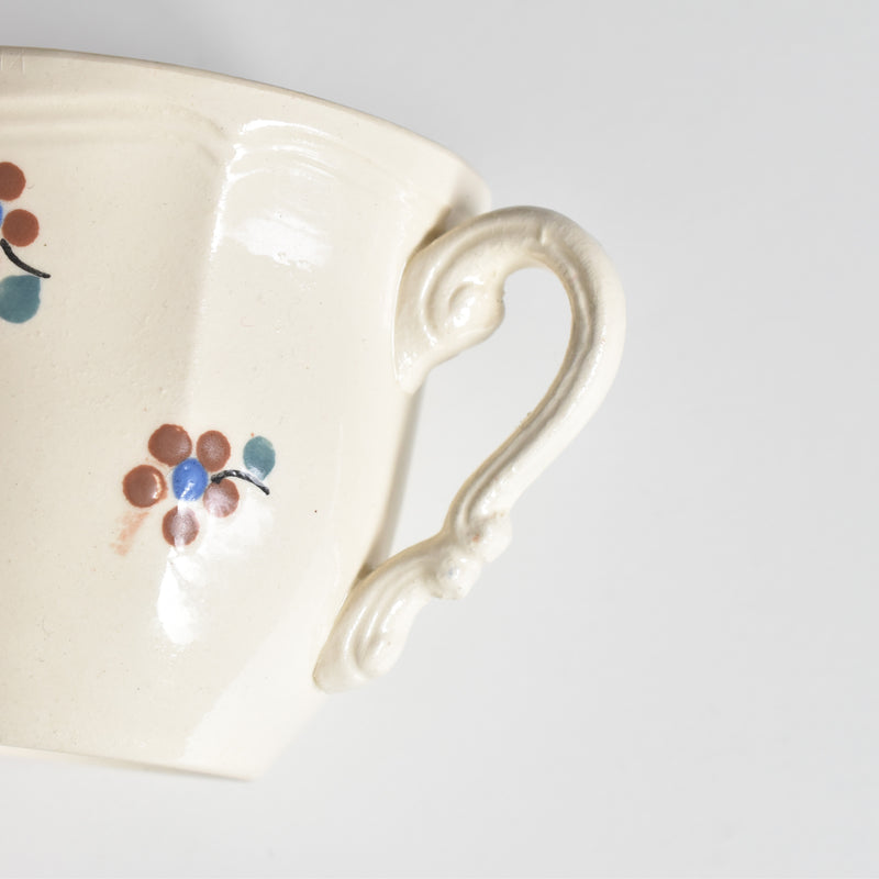 Vintage Cup & Saucer Digoin & Sarreguemines Arromanches 9210 B