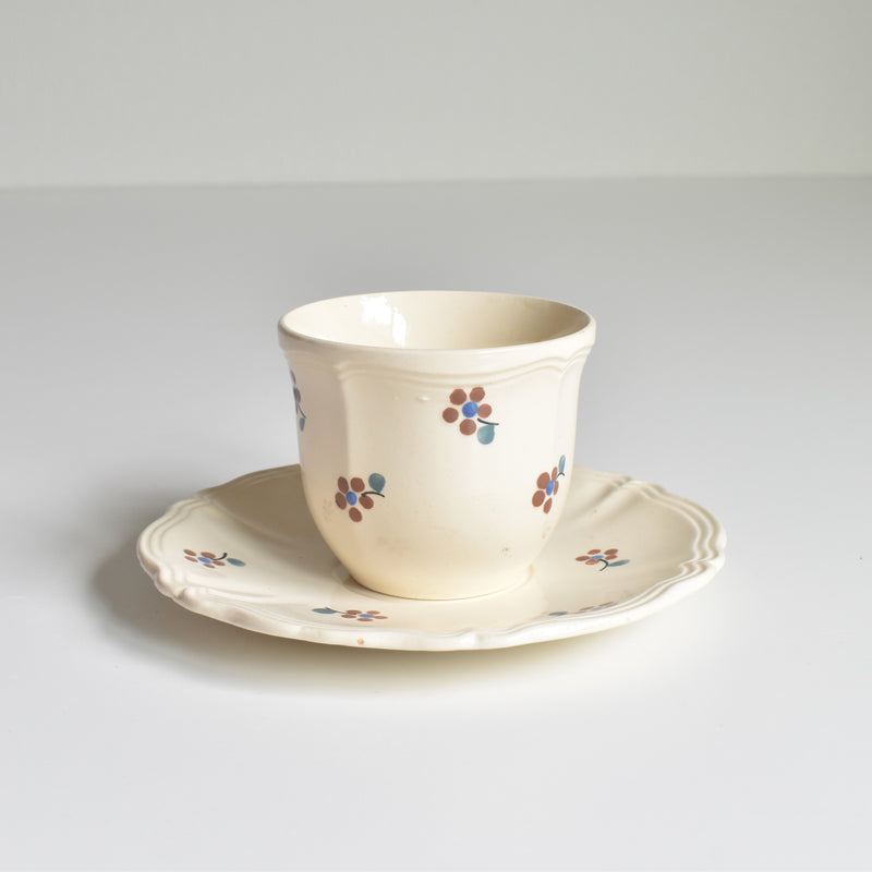 Vintage Cup & Saucer Digoin & Sarreguemines Arromanches 9210 B