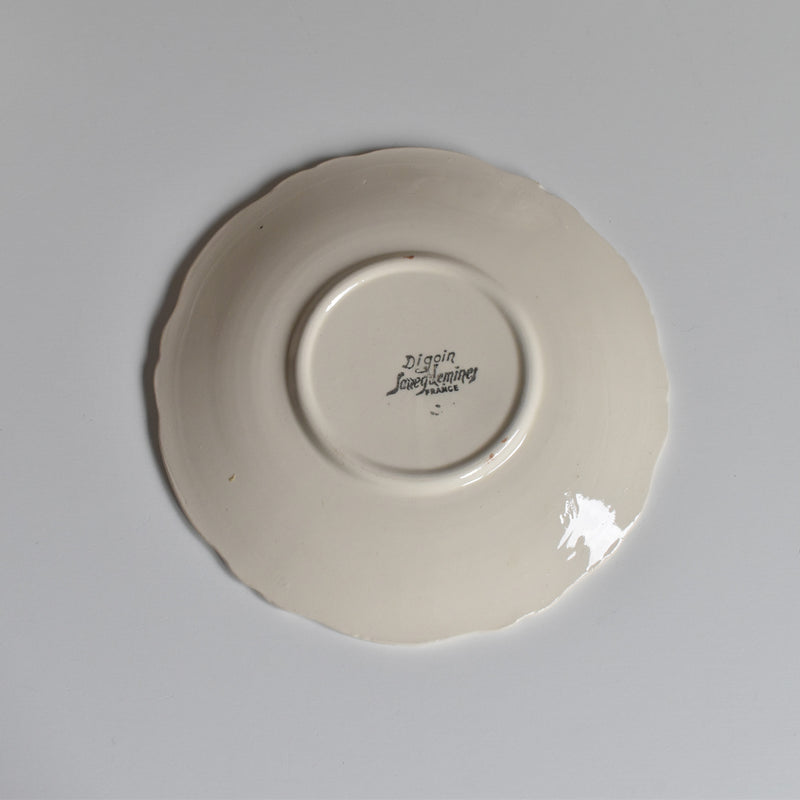 Vintage Cup & Saucer Digoin & Sarreguemines Arromanches 9210 B