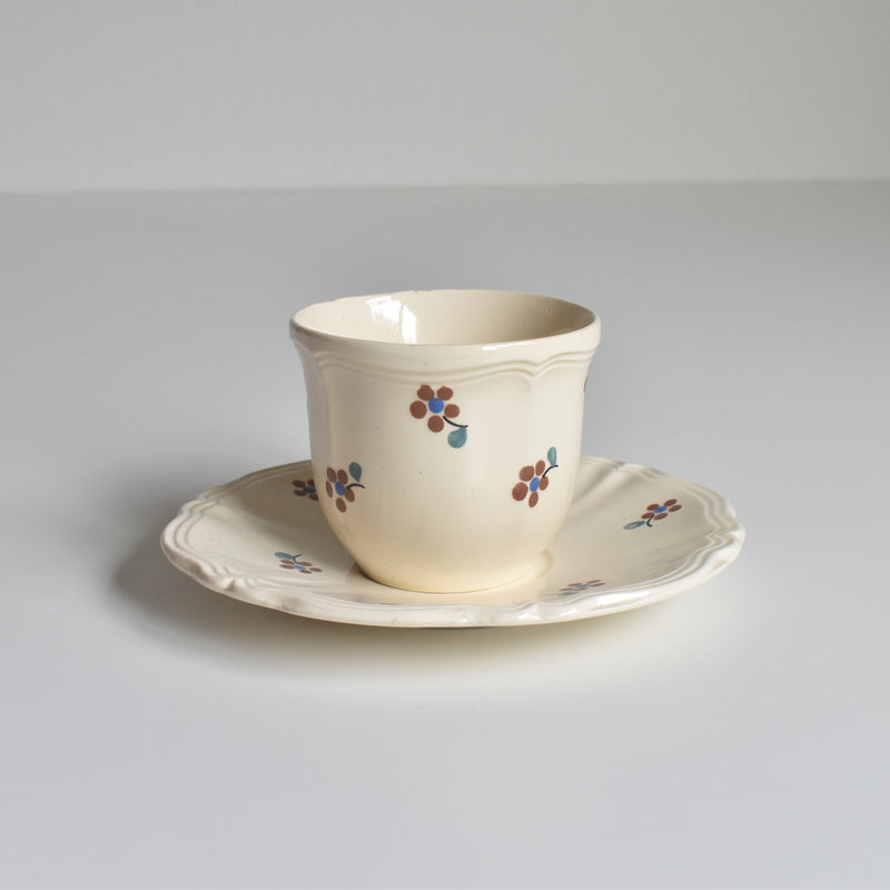 Vintage Cup & Saucer Digoin & Sarreguemines Arromanches 9210 C