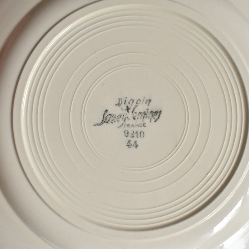 Vintage Dessert Plate, Digoin & Sarreguemines, Arromanches 9210 A