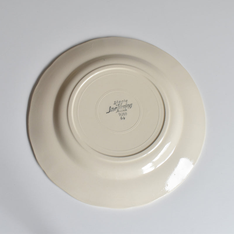 Vintage dessert plate Digoin & Sarreguemines Arromanches 9210 B