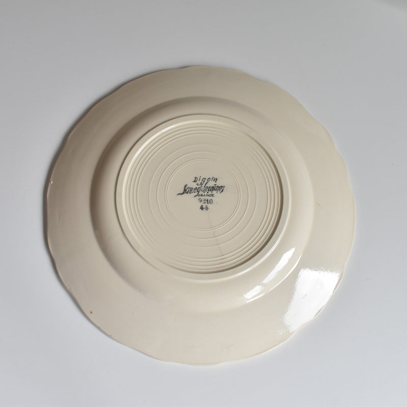 Vintage Dessert Plate Digoin & Sarreguemines Arromanches 9210 C