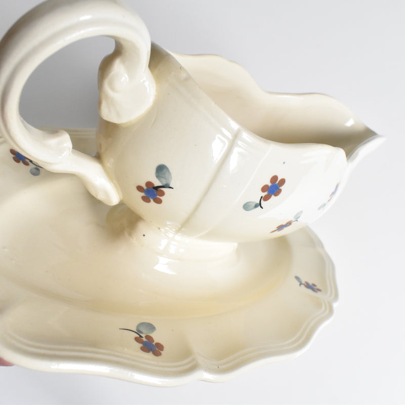 Vintage Sauce Boat Digoin & Sarreguemines Arromanches 9210