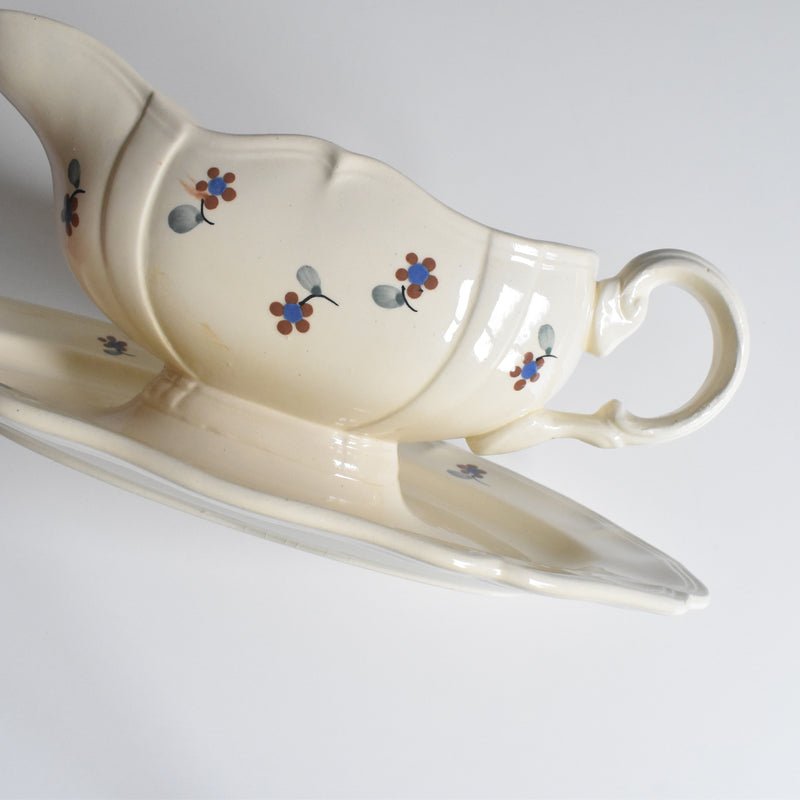 Vintage Sauce Boat Digoin & Sarreguemines Arromanches 9210