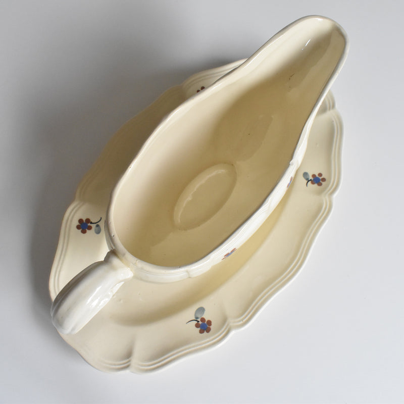 Vintage Sauce Boat Digoin & Sarreguemines Arromanches 9210