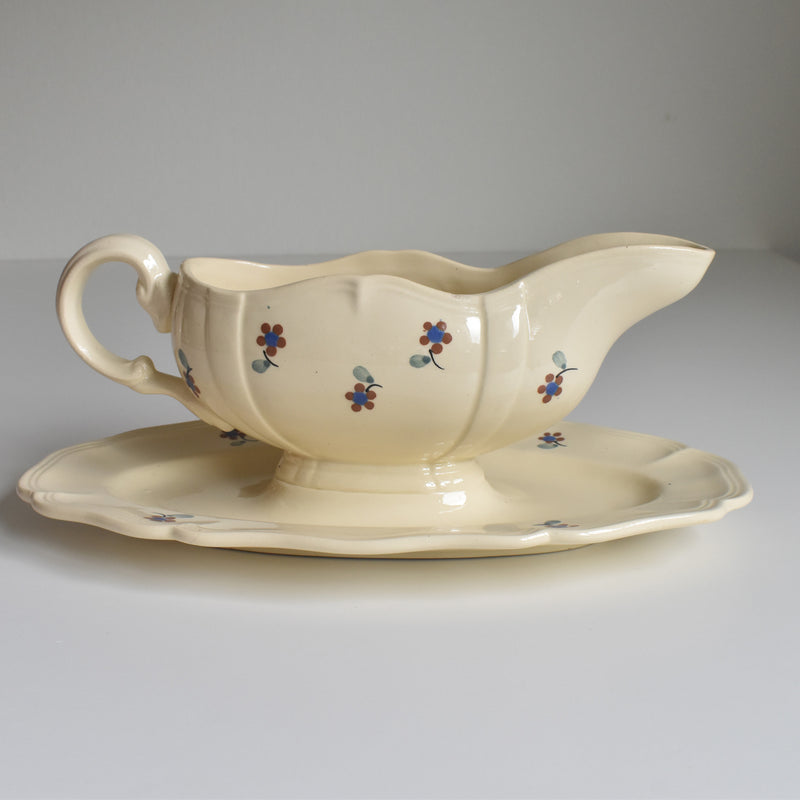 Vintage Sauce Boat Digoin & Sarreguemines Arromanches 9210