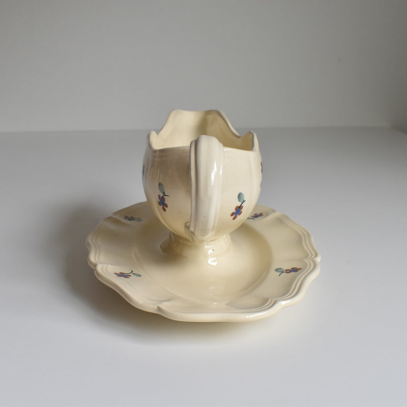 Vintage Sauce Boat Digoin & Sarreguemines Arromanches 9210