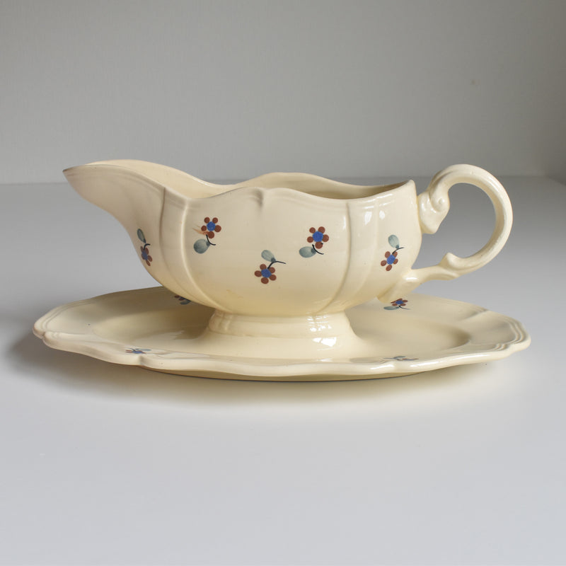 Vintage Sauce Boat Digoin & Sarreguemines Arromanches 9210