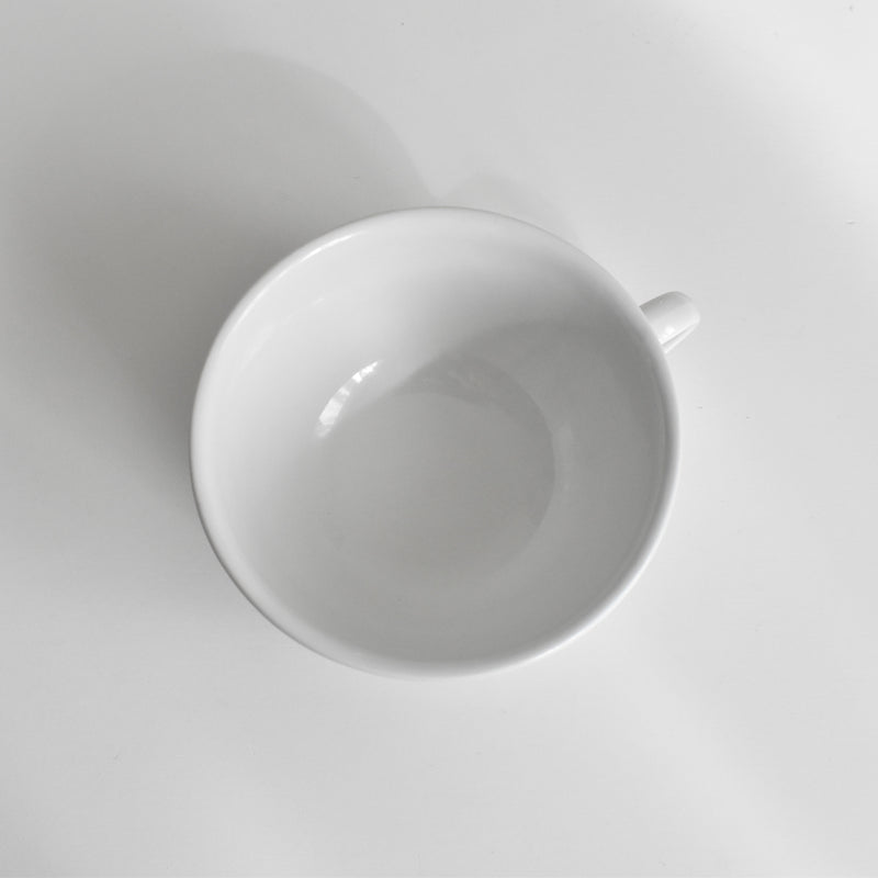 Vintage Digoin & Sarreguemines White Petal Rim Cup A