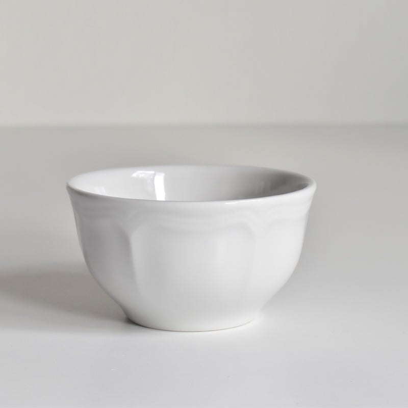 Vintage Cup Digoin & Sarreguemines White Petal Rim B