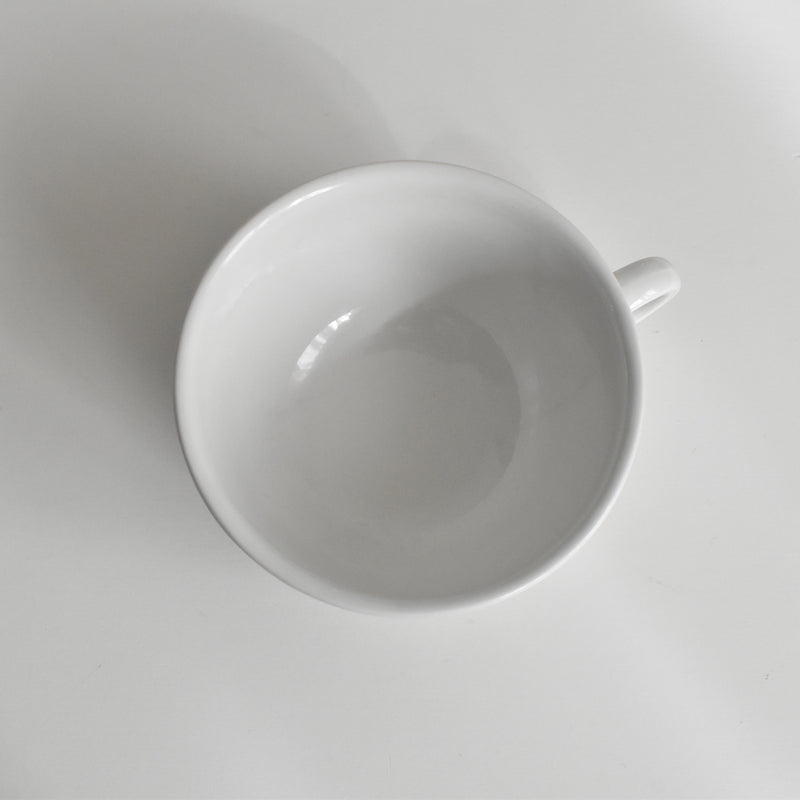 Vintage Cup Digoin & Sarreguemines White Petal Rim B