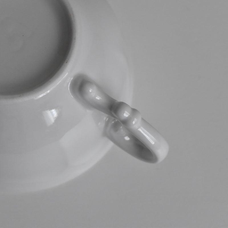Vintage Cup Digoin & Sarreguemines White Petal Rim B