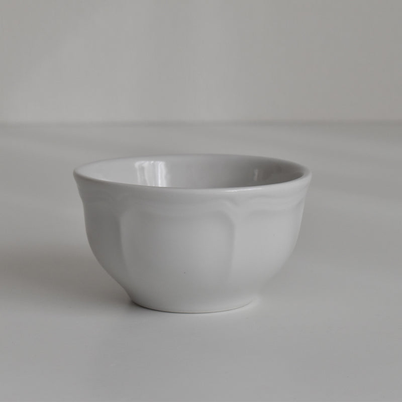 Vintage Cup Digoin & Sarreguemines White Petal Rim C