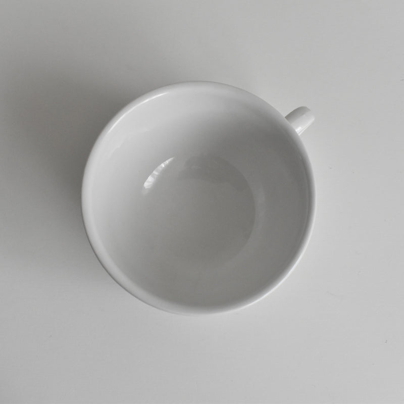 Vintage Cup Digoin & Sarreguemines White Petal Rim C