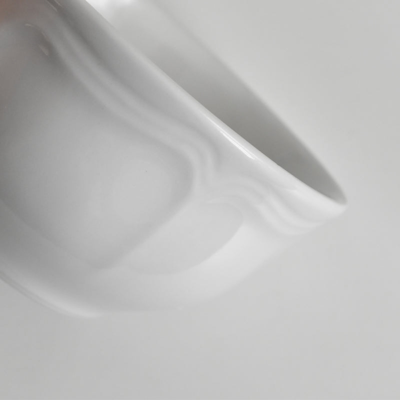 Vintage Cup, Digoin & Sarreguemines, White, Floral Rim, D