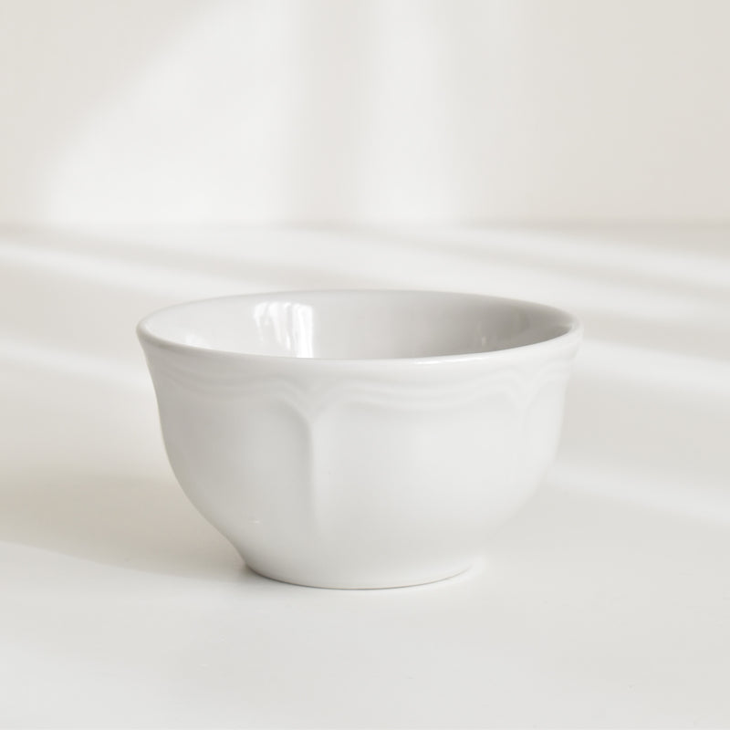 Vintage Cup, Digoin & Sarreguemines, White, Floral Rim, D