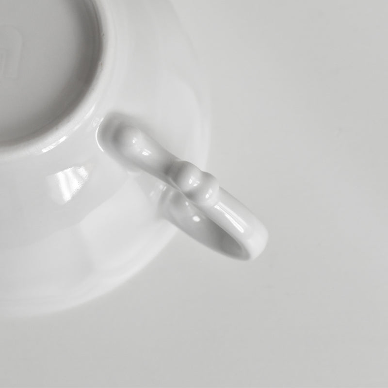 Vintage Cup, Digoin & Sarreguemines, White, Floral Rim, D