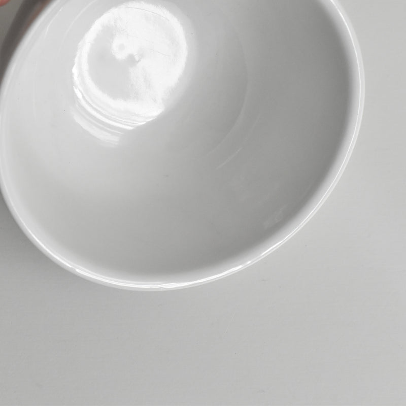Vintage Cup Digoin & Sarreguemines White Flower Rim E