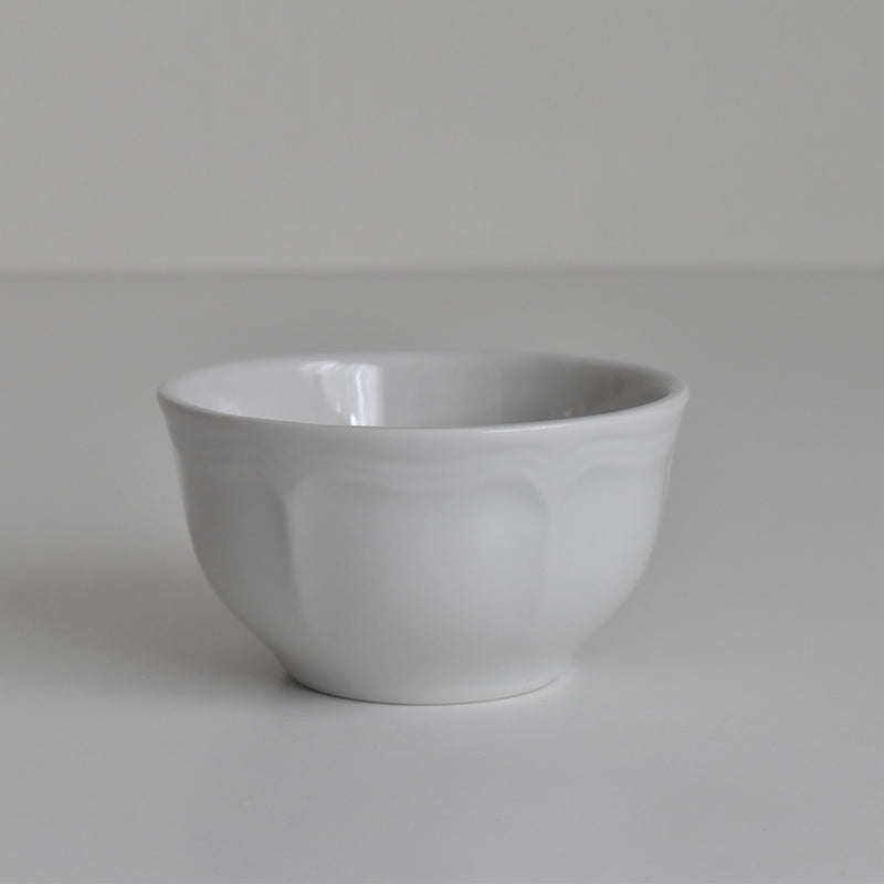 Vintage Cup Digoin & Sarreguemines White Flower Rim E