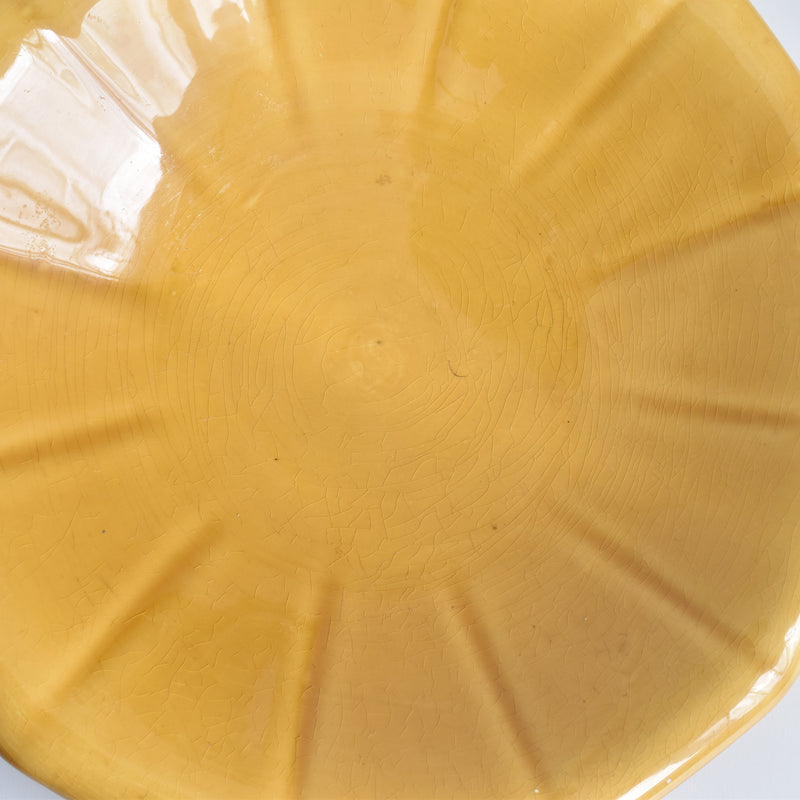 Vintage Compote Dish Digoin & Sarreguemines Amber