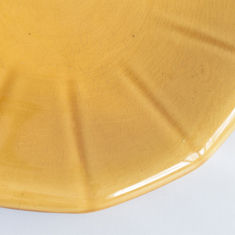 Vintage Compote Dish Digoin & Sarreguemines Amber