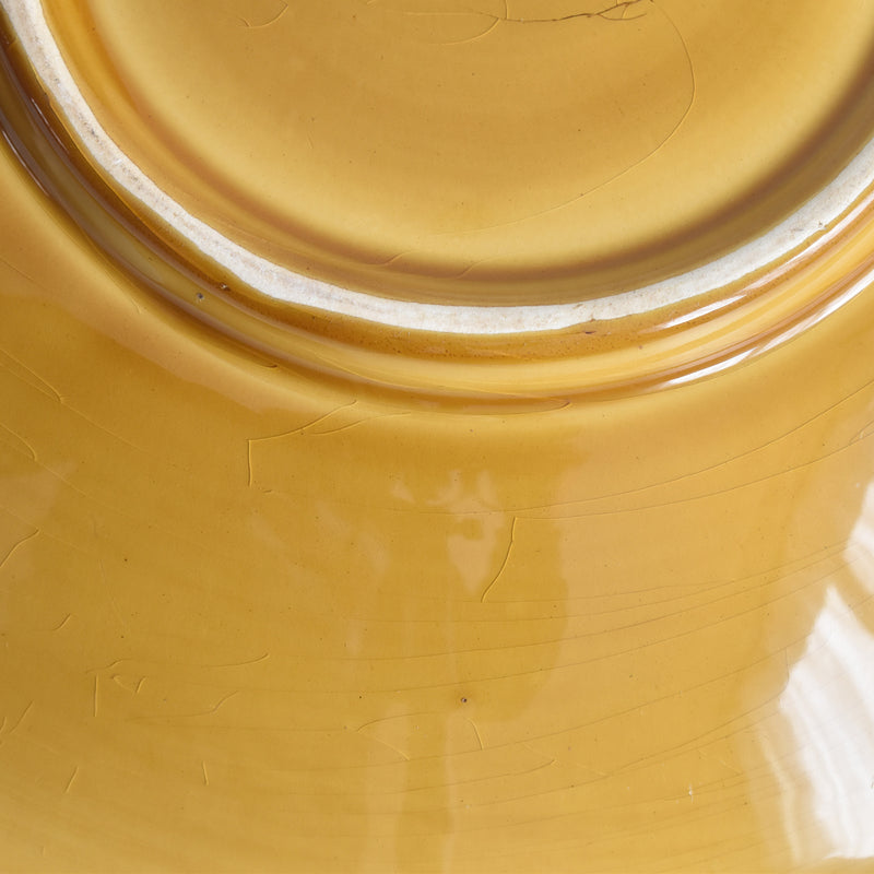Vintage Compote Dish Digoin & Sarreguemines Amber