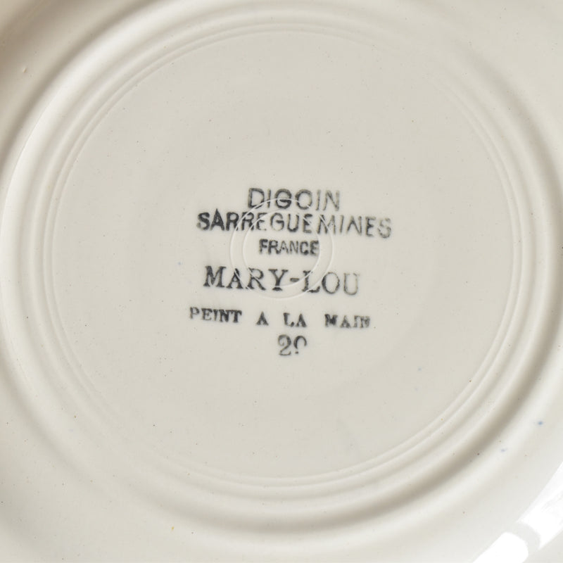 Vintage Dessert Plate Digoin & Sarreguemines Mary-Lou 18cm E