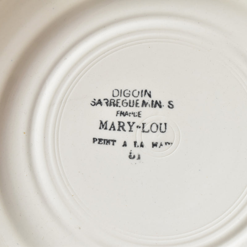 Vintage Dessert Plate, Digoin & Sarreguemines, Mary-Lou, 18cm H