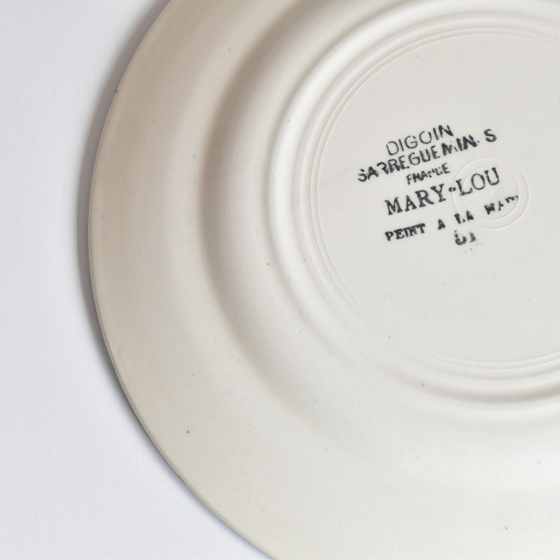 Vintage Dessert Plate, Digoin & Sarreguemines, Mary-Lou, 18cm H