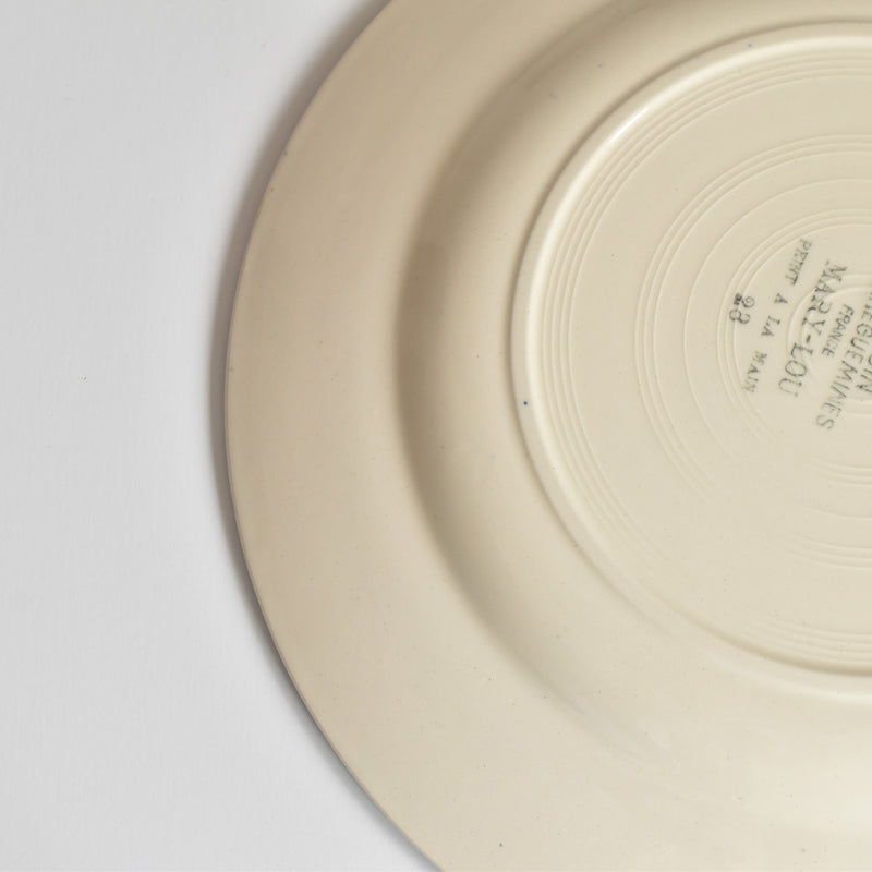 Vintage Plate Digoin & Sarreguemines Mary-Lou (Cream) A