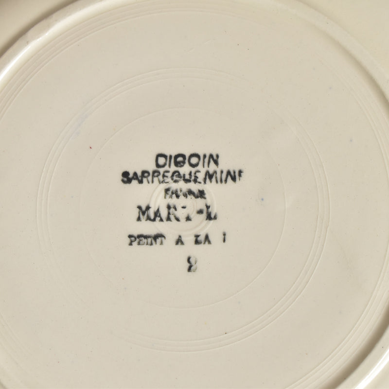 Vintage Plate, Digoin & Sarreguemines Mary-Lou (Marie-Lou), Cream B