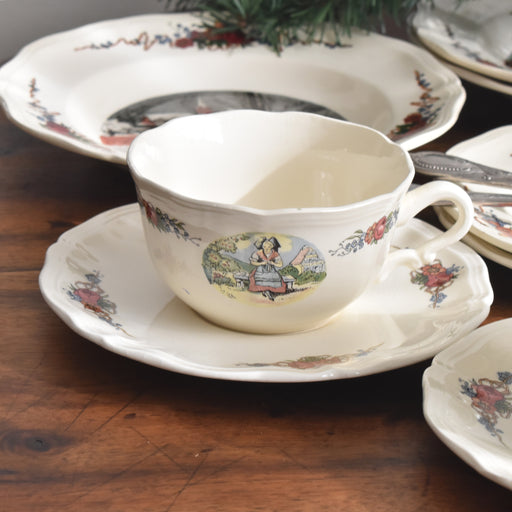 ヴィンテージチョコレートカップ＆ソーサー ディゴワン＆サルグミンヌ Obernai（オベルネ）A