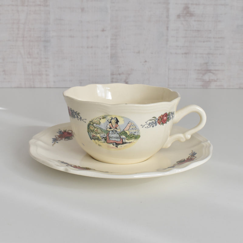 ヴィンテージチョコレートカップ＆ソーサー ディゴワン＆サルグミンヌ Obernai（オベルネ）A