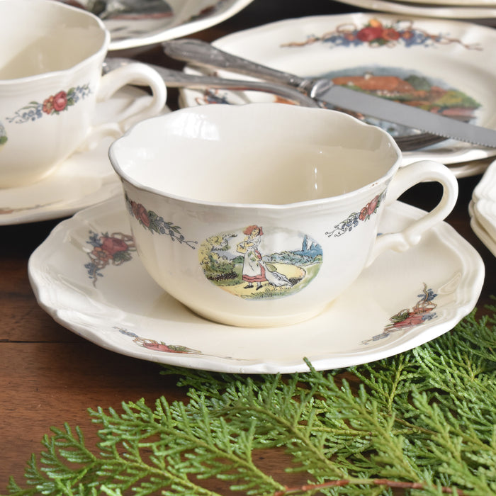 ヴィンテージチョコレートカップ＆ソーサー ディゴワン＆サルグミンヌ Obernai（オベルネ）B