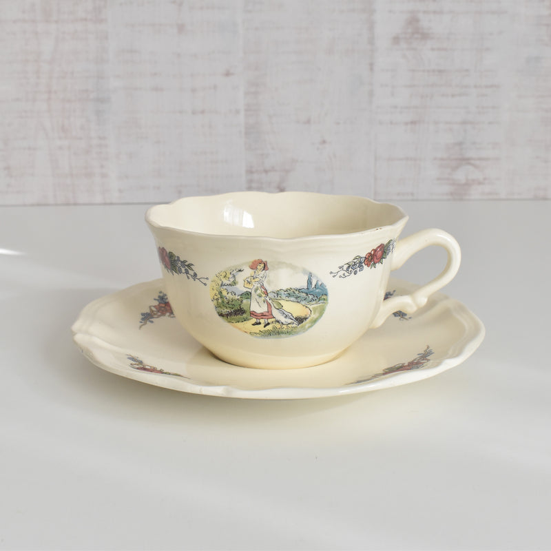 ヴィンテージチョコレートカップ＆ソーサー ディゴワン＆サルグミンヌ Obernai（オベルネ）B