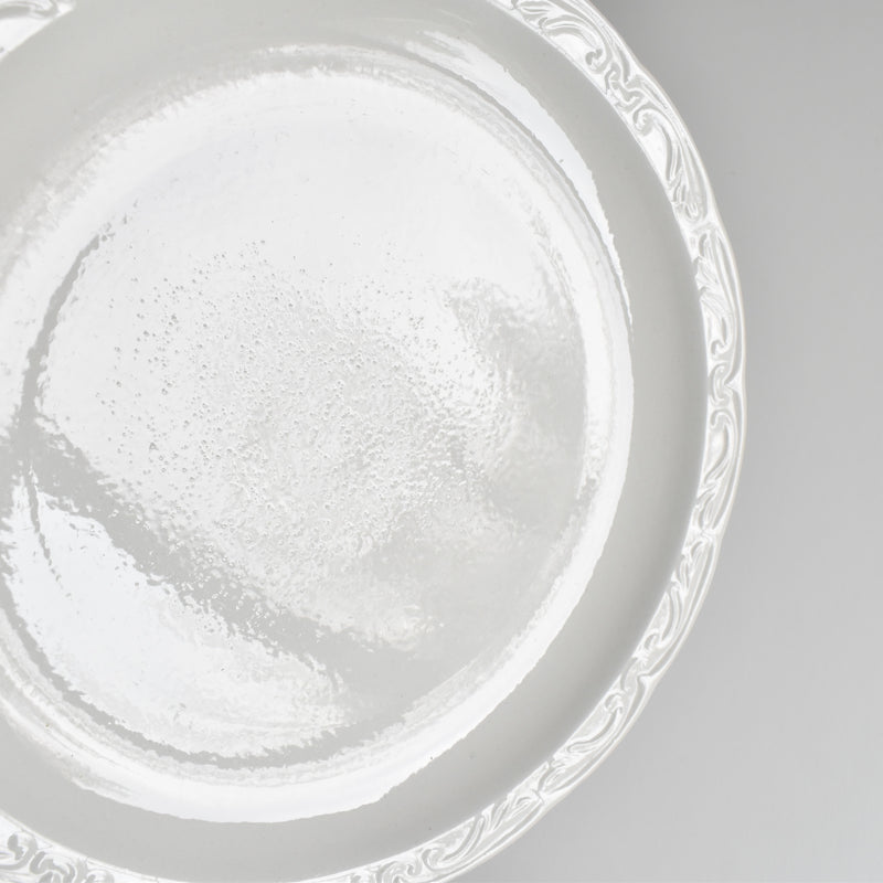 Vintage Dessert Plate, Digoin & Sarreguemines, White Relief, B