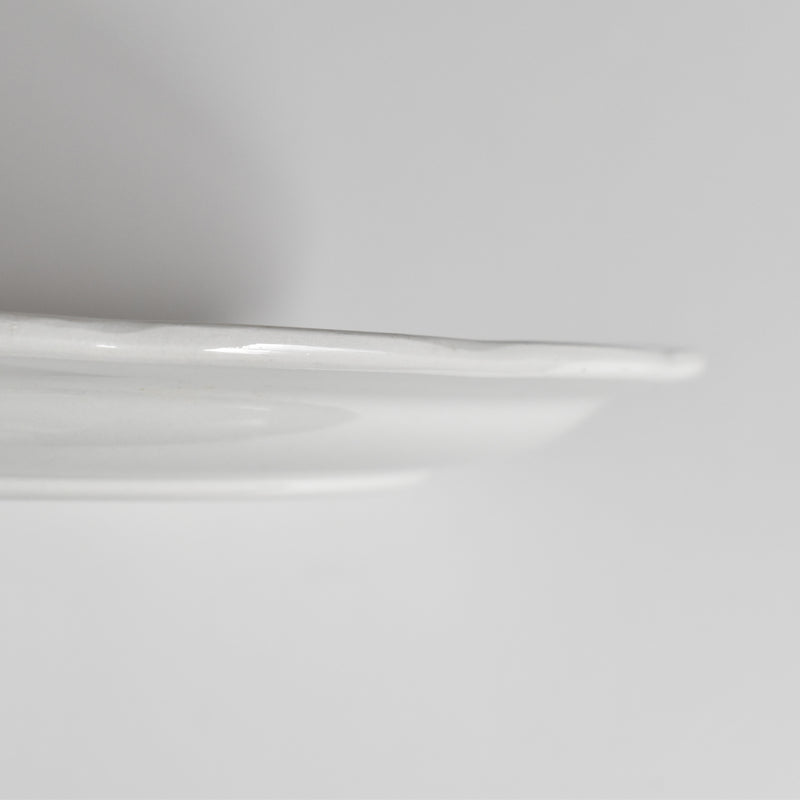 Vintage Dessert Plate Digoin & Sarreguemines White Relief D