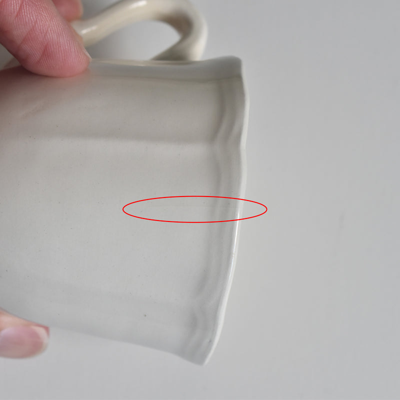 Vintage coffee cup Digoin & Sarreguemines Rohan (scalloped rim)
