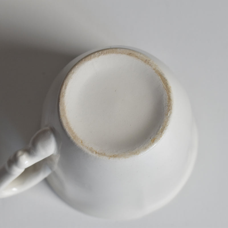 Vintage coffee cup Digoin & Sarreguemines Rohan (scalloped rim)