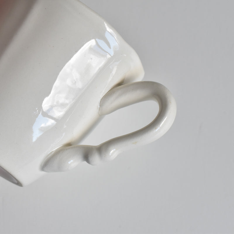 Vintage coffee cup Digoin & Sarreguemines Rohan (scalloped rim)